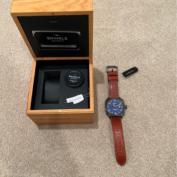 Shinola 46mm Brakeman Watch, Brown/Gunmetal - Picture 6 of 9